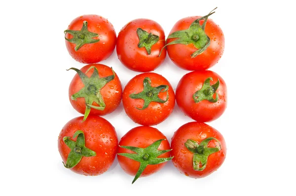 Φρέσκες ντομάτες απομονωμένη στο λευκό — Φωτογραφία Αρχείου
