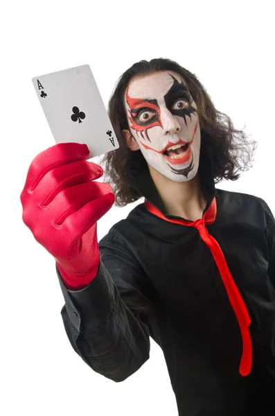 Joker kártya stúdió lő — Stock Fotó