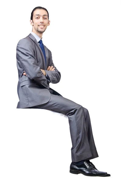 Hombre sentado en silla virtual — Foto de Stock