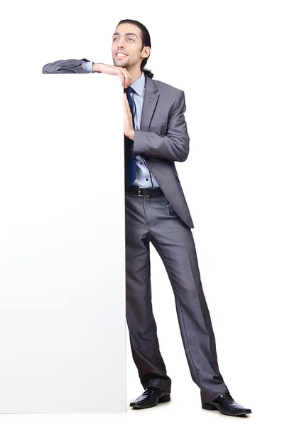 Businessman with blank message — Stock Photo, Image