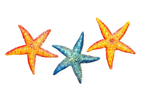 Морские звезды, изолированные на белом — стоковое фото