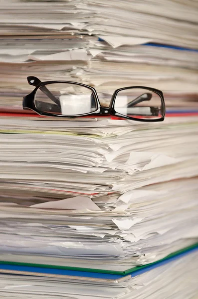 Pile of papers on white — Stock Photo, Image