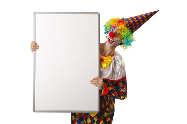 Funny clown on the white — Stock Photo, Image