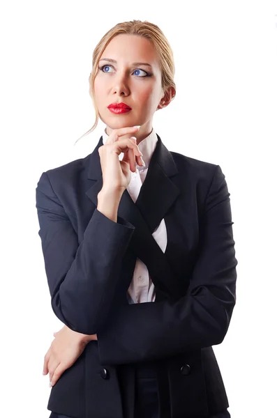 Bizneswoman izolowane na białym — Zdjęcie stockowe