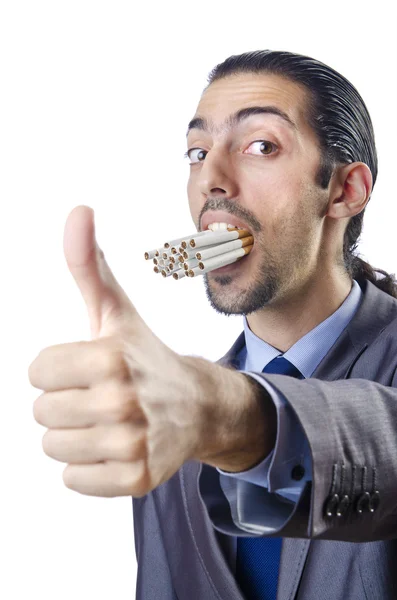 Anti-roken concept met man — Stockfoto