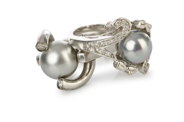 Smycken ring isolerad på vit — Stockfoto