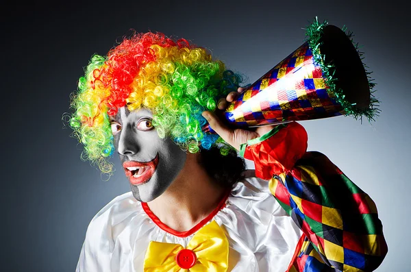 Funny clown in studio shooting — Stock Photo, Image