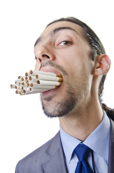 Anti-Raucher-Konzept mit Mann — Stockfoto