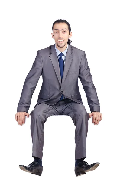 Uomo seduto sulla sedia virtuale — Foto Stock