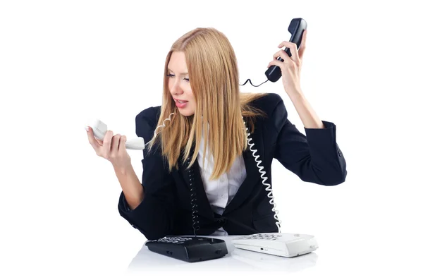 Mulher de negócios falando ao telefone — Fotografia de Stock