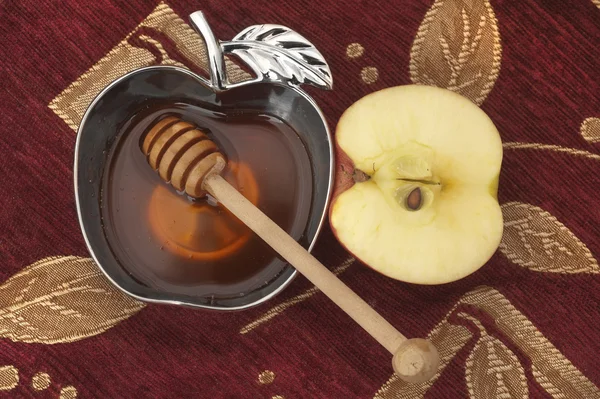 Мед з apple для Рош а-Шана — стокове фото
