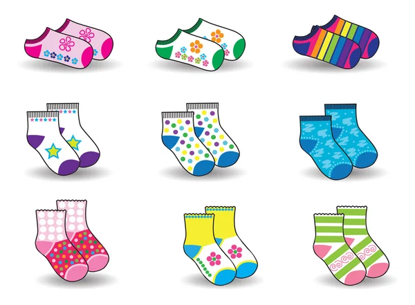 Collection of socks — Stock Vector