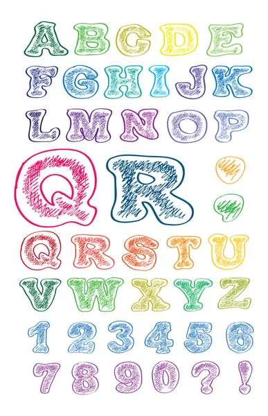 Croquis Alphabet — Image vectorielle