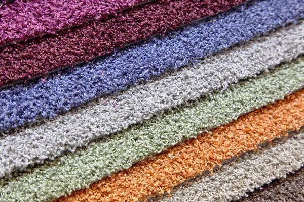 Próbki dywany w sklepie — Zdjęcie stockowe