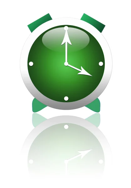 녹색 알람 시계 — 스톡 사진
