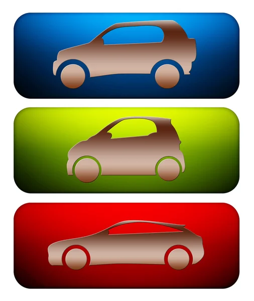 Buttons with cars — Stock Photo, Image