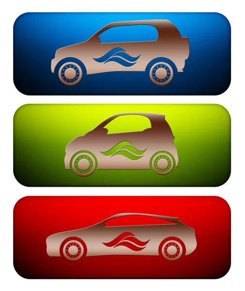 Buttons with cars — Stock Photo, Image