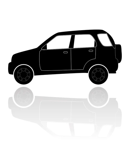 Une silhouette de voiture — Image vectorielle