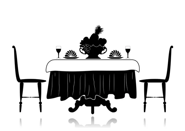 Restaurant little table — Stock Vector