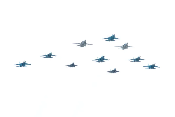 Су-24, Су-27, Су-34, Миг-29 — стоковое фото