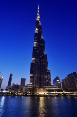 DUBAI, U.A.E. - JUNE 3 : Burj Dubai - tallest building in the world on June 3, 2012 in Dubai, U.A.E clipart