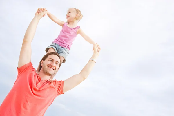 Mutlu baba ve kız — Stok fotoğraf