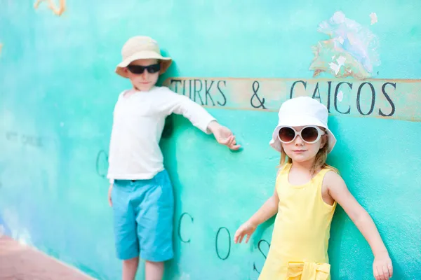 Adorable kids in Turks and Caicos — Stock Photo, Image