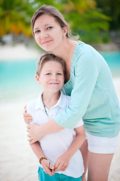 Мати і син у відпустці — стокове фото