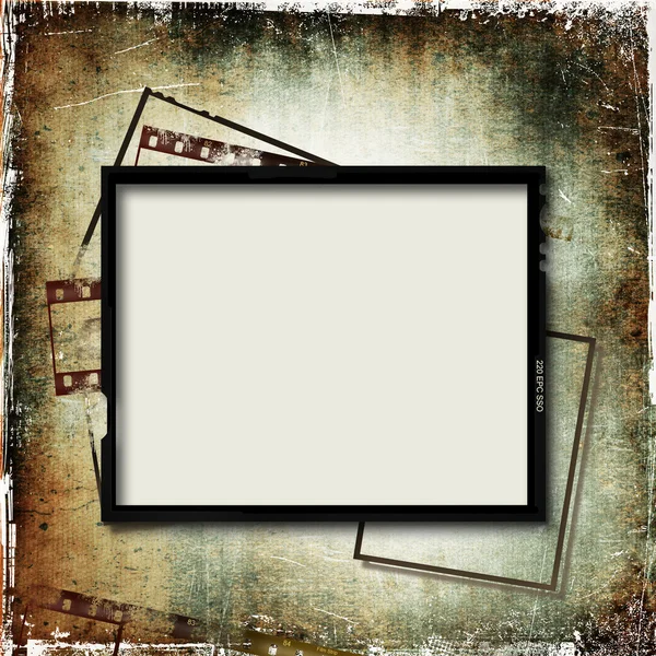 Grunge background with film frame — Stock Photo, Image