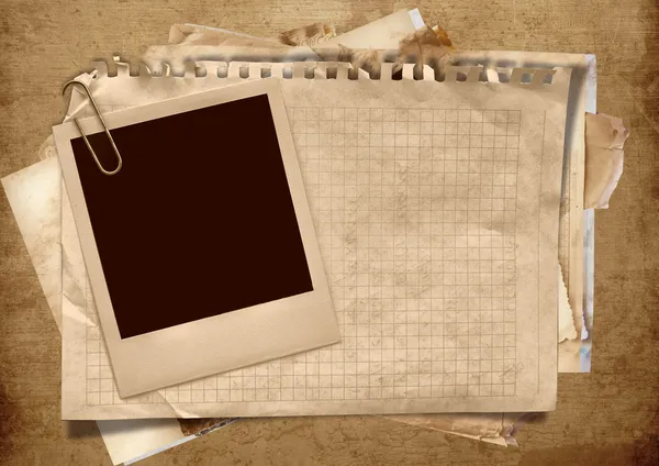 Ročník polaroid rám s prostorem pro text nebo fotografie — Stock fotografie
