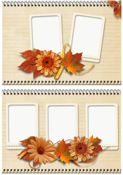 Herfst frames instellen — Stockfoto