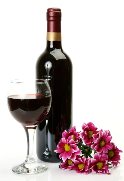 Κρασί και λουλούδι — Φωτογραφία Αρχείου