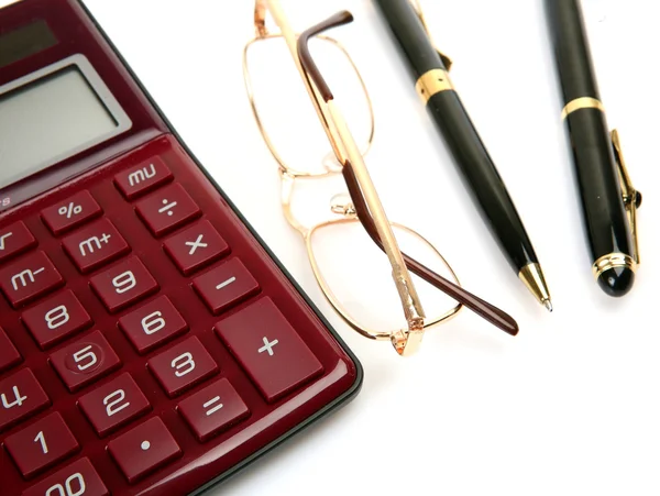 A maçaneta e a calculadora — Fotografia de Stock
