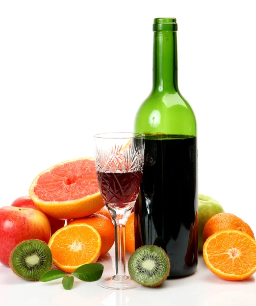 신선한 과일 및 와인 — 스톡 사진