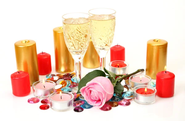 Vin och rose — Stockfoto