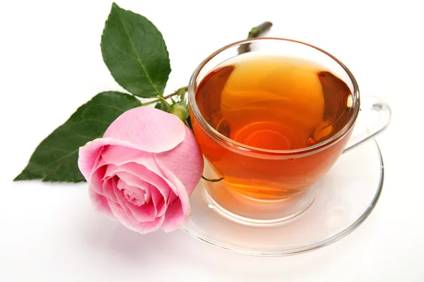 Τσάι και τριαντάφυλλο — Φωτογραφία Αρχείου