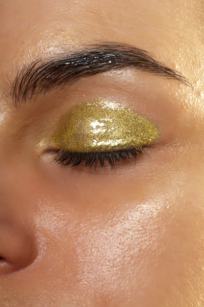 Close-up olho com glamour make-up — Fotografia de Stock