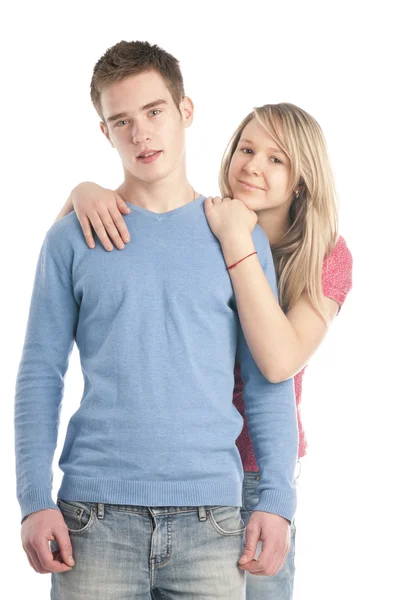 Portrait of a romantic young couple — Stock Photo, Image