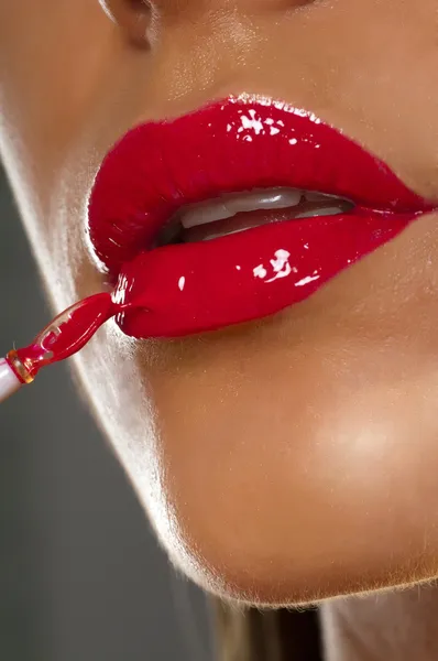 Van heldere lippen make-up — Stockfoto
