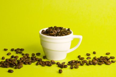 Cup of coffee beans clipart