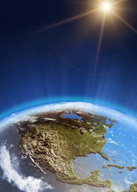 USA from space clipart