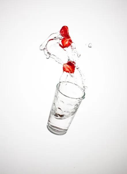 Strawberry splash Stock Photo