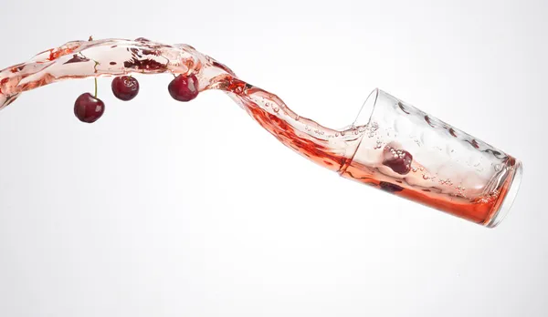 Cherry juice splash — Stock Photo, Image