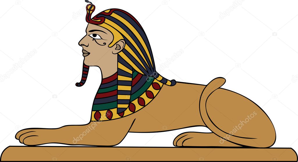 Egyptian sphinx colored variant