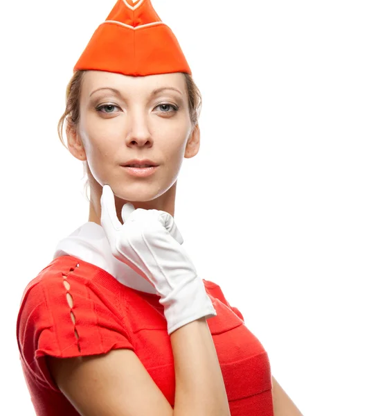 Hübsche Stewardess — Stockfoto
