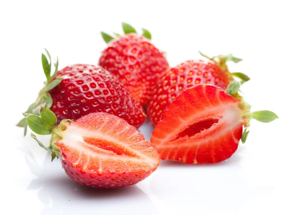 딸기 흰색 절연 — 스톡 사진