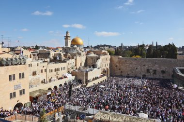 The Western Wall in Jerusalem temple clipart