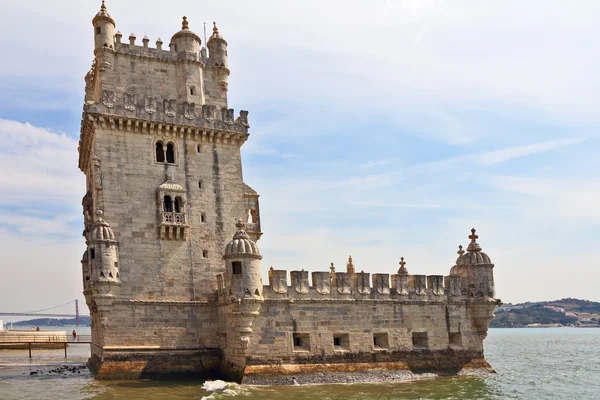 A fortaleza bem conhecida de Belém em um rio Tejo — Fotografia de Stock