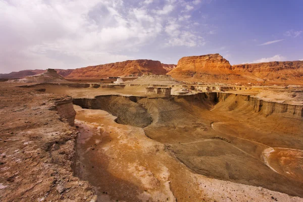 Pintorescas montañas y cañones sobre el Mar Muerto — Foto de Stock