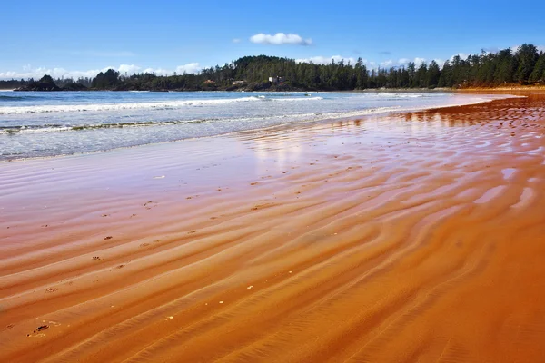 Praia de areia enorme na ilha Vancouver — Fotografia de Stock